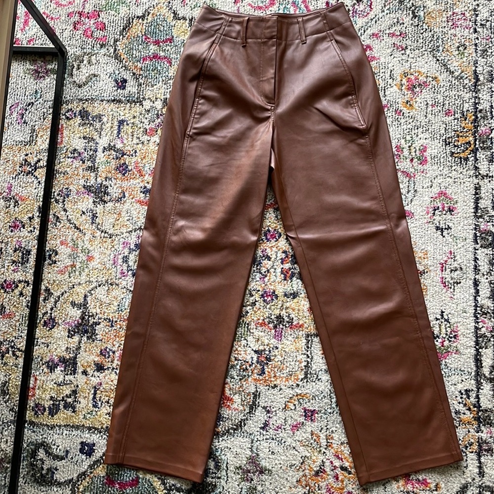 Aritzia Wilfred Free Leather Pants Gem